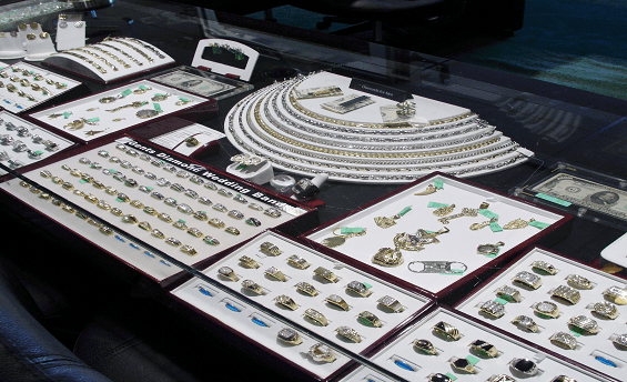 Men's Jewelry on display at Emerald City Jewelers